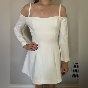 Zara white cutout sleeve mini dress size small